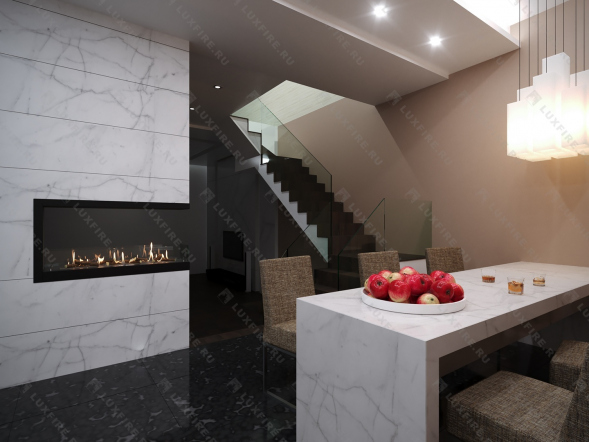 Встроенный биокамин Lux Fire Торцевой 1155 М