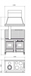 Печь варочная Borgo Antico 120L- J.Corradi