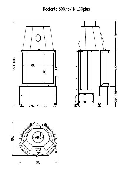Топка Hark Radiante 600/57 K RUA