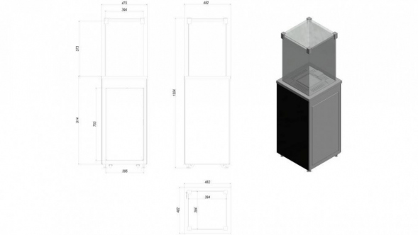 Нагреватель газовый PATIO/G31/37MBAR/B - белое стекло, пульт