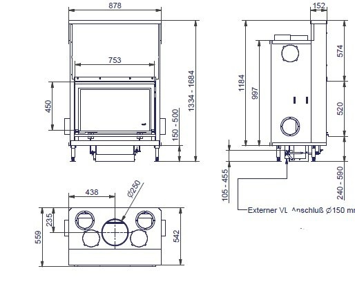 Топка Hark Radiante 850 H ECOplus