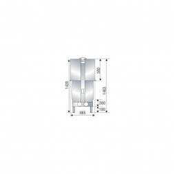 Каминная топка H1600XXL DF axis