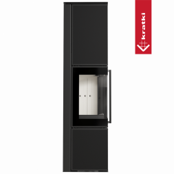 Печь Kratki PRO TORA/L 8 кВт Nero Assoluto (Белая футеровка, с доводчиком)