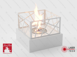 Настольный биокамин Lux Fire "Пикник" S (белый)
